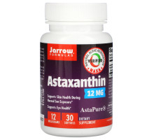 Jarrow Formulas, Астаксантин, 12 мг, 30 гелевых капсул