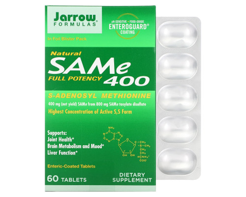 Jarrow Formulas SAM-e 400 60 Tablets Jarrow Formulas SAM-e 400 60 Tablets