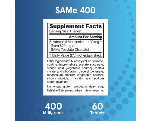 Jarrow Formulas SAM-e 400 60 Tablets Jarrow Formulas SAM-e 400 60 Tablets