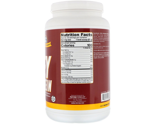 Jarrow Formulas, 100% Натуральный сывороточный протеин со вкусом шоколада, 32 унции (908 г) порошок Jarrow Formulas, 100% Натуральный сывороточный протеин со вкусом шоколада, 32 унции (908 г) порошок