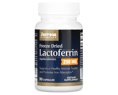 Jarrow Formulas, Lactoferrin, Freeze Dried, 250 mg, 30 Capsules Jarrow Formulas, Lactoferrin, Freeze Dried, 250 mg, 30 Capsules