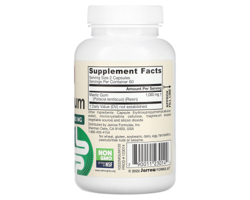 Jarrow Formulas Mastic Gum 500 mg 120 Capsules Jarrow Formulas Mastic Gum 500 mg 120 Capsules