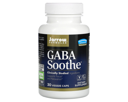 Jarrow Formulas, Успокоение GABA, 30 капсул Jarrow Formulas, Успокоение GABA, 30 капсул