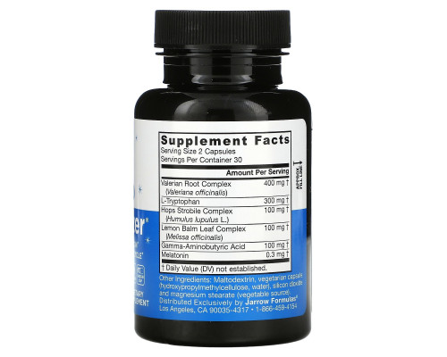 Jarrow Formulas, Средство для улучшения сна, 60 капсул Jarrow Formulas, Средство для улучшения сна, 60 капсул