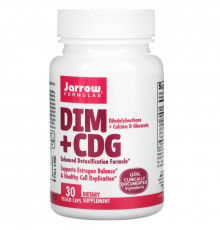 Jarrow Formulas, DIM + CDG, улучшенная формула детоксикации, 30 овощных капсул