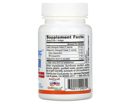 Jarrow Formulas, Факторы защиты макулы, 30 мягких таблеток Jarrow Formulas, Факторы защиты макулы, 30 мягких таблеток