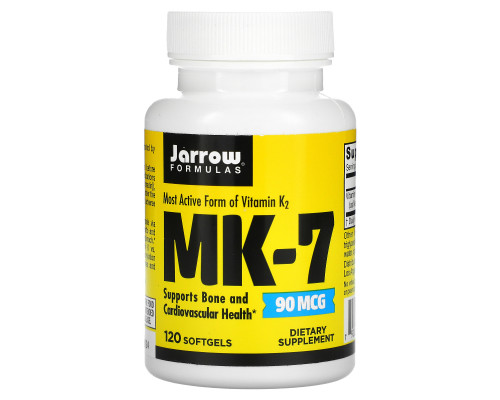 Jarrow Formulas MK-7 90 mcg 120 Softgels Jarrow Formulas MK-7 90 mcg 120 Softgels