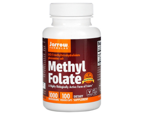 Jarrow Formulas Метил Фолат 1000 мг 100 Капсул Jarrow Formulas Метил Фолат 1000 мг 100 Капсул