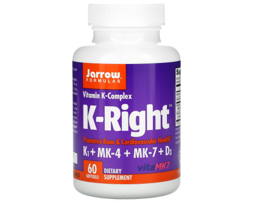 Jarrow Formulas, K-Right, 60 Softgels Jarrow Formulas, K-Right, 60 Softgels