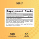 Jarrow Formulas, MK-7, Most Active Form of Vitamin K2, 180 mcg, 30 Softgels
