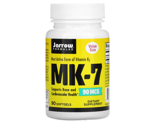 Jarrow Formulas, MK-7, 90 mcg, 90 Softgels Jarrow Formulas, MK-7, 90 mcg, 90 Softgels