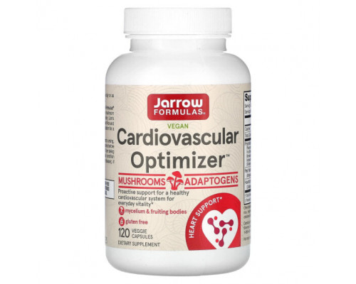 Грибы Jarrow Formulas, Cardiovascular Optimizer, 120 растительных капсул Грибы Jarrow Formulas, Cardiovascular Optimizer, 120 растительных капсул