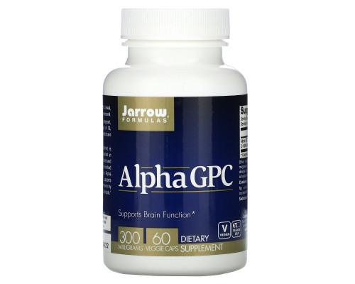 Jarrow Formulas, Альфа ГФХ, 300 мг, 60 вегетарианских капсул Jarrow Formulas, Альфа ГФХ, 300 мг, 60 вегетарианских капсул