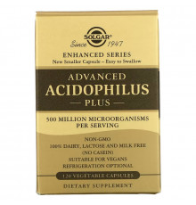 Solgar, Advanced Acidophilus Plus, 120 Vegetable Capsules