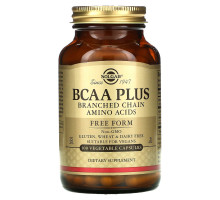 Solgar, BCAA Plus, в свободной форме, 100 растительных капсул