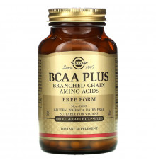Solgar, BCAA Plus, в свободной форме, 100 растительных капсул