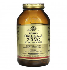 Solgar, Kosher Omega-3, 740 mg, 100 Softgels