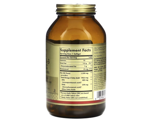 Solgar, Kosher Omega-3, 740 mg, 100 Softgels Solgar, Kosher Omega-3, 740 mg, 100 Softgels