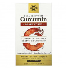 Solgar, Full Spectrum Curcumin, Brain Works, 90 Licaps