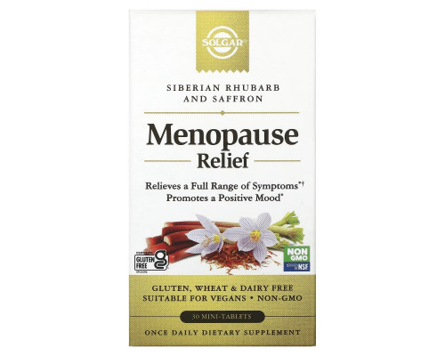 Solgar, Menopause Relief, 30 Mini-Tablets Solgar, Menopause Relief, 30 Mini-Tablets