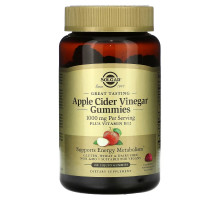 Solgar, Apple Cider Vinegar Gummies, Raspberry Pomegranate, 500 mg, 100 Liquid Gummies