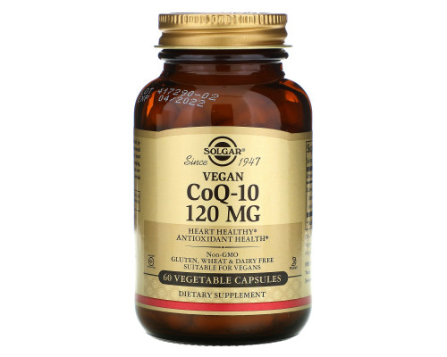 Solgar, Vegetarian CoQ-10, 120mg, 60 Veg Caps Solgar, Vegetarian CoQ-10, 120mg, 60 Veg Caps