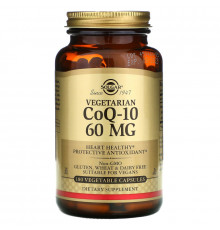 Solgar, Вегетарианский CoQ-10, 60 мг, 180 вегетарианских капсул
