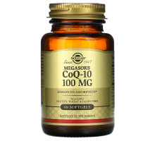 Solgar, Мегасорб CoQ-10, 100 мг, 60 мягких капсул