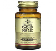Коэнзим Q10 Solgar, Megasorb CoQ10, 400 мг, 30 капсул