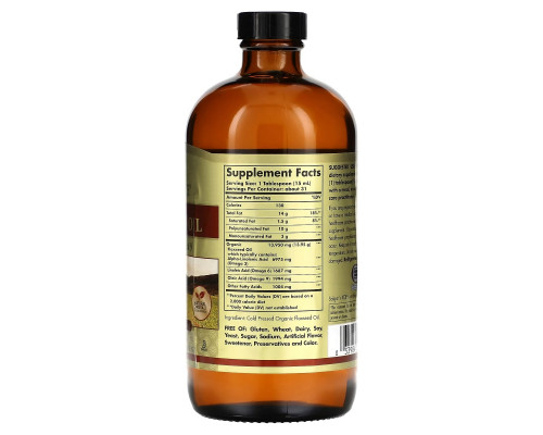 Solgar, Earth Source, Organic Flaxseed Oil, 16 fl oz (473 ml) Solgar, Earth Source, Organic Flaxseed Oil, 16 fl oz (473 ml)