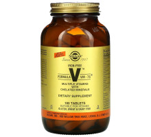 Solgar, Formula V, VM-75, Multiple Vitamins with Chelated Minerals, Iron Free, 180 Tablets