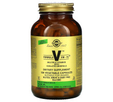 Solgar, Формула V, VM-75, мультивитамины и хелатные формы минералов, 120 капсул