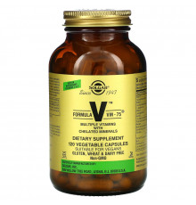 Solgar, Формула V, VM-75, мультивитамины и хелатные формы минералов, 120 капсул