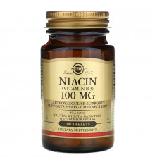 Solgar, Niacin, 100mg, 100 Tablets