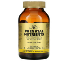 Solgar, Prenatal Nutrients, мультивитамины и мультиминералы, 240 таблеток