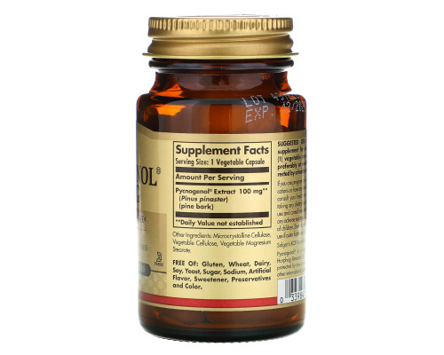 Solgar, Pycnogenol, 100mg, 30 Veg Caps