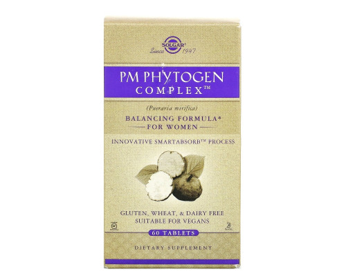 Solgar, Комплекс PM PhytoGen, 60 таблеток Solgar, Комплекс PM PhytoGen, 60 таблеток