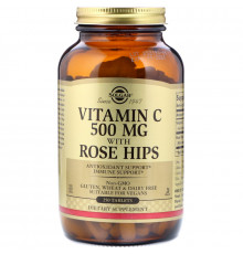 Solgar, Vitamin C 500mg with Rose Hips, 250 Tablets