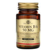 Solgar, Vitamin B6, 50mg, 100 Tablets