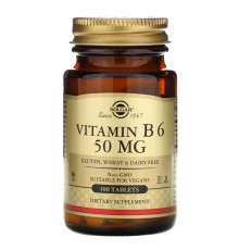 Solgar, Vitamin B6, 50mg, 100 Tablets