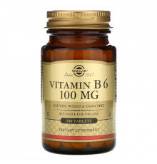 Solgar, Vitamin B6, 100mg, 100 Tablets