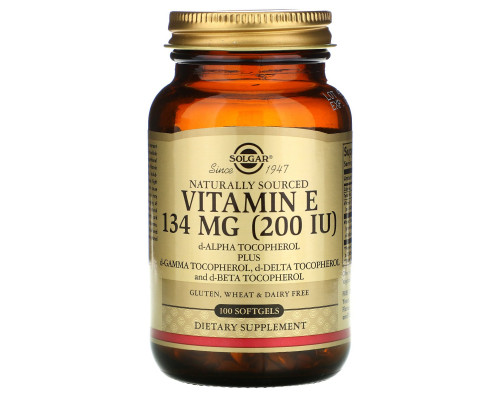 Solgar, Vitamin E, Mixed Tocopherols, 200 IU, 100 Softgels Solgar, Vitamin E, Mixed Tocopherols, 200 IU, 100 Softgels