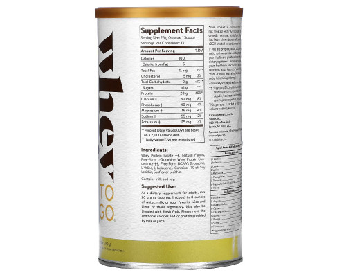 Solgar, Whey To Go, порошок сывороточного белка, ваниль, 340 г (12 унций) Solgar, Whey To Go, порошок сывороточного белка, ваниль, 340 г (12 унций)