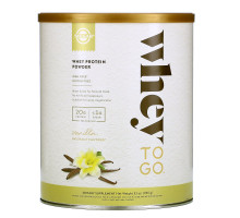 Solgar, Whey To Go, порошок сывороточного белка, натуральный ванильный вкус, 32 унц. (907 г)