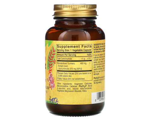 Solgar, Standardized Turmeric Root Extract, 60 Veggie Caps Solgar, Standardized Turmeric Root Extract, 60 Veggie Caps