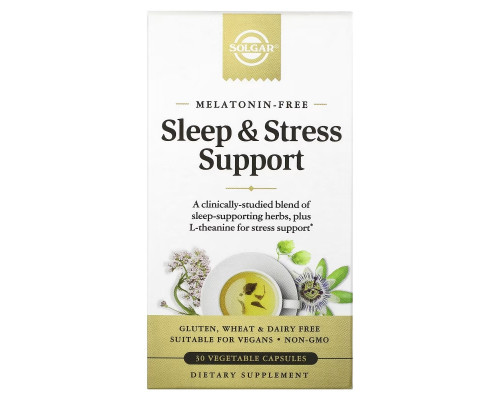 Solgar, Sleep & Stress Support, 30 Vegetable Capsules Solgar, Sleep & Stress Support, 30 Vegetable Capsules
