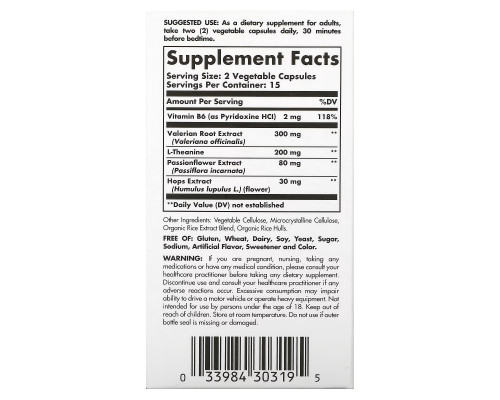 Solgar, Sleep & Stress Support, 30 Vegetable Capsules Solgar, Sleep & Stress Support, 30 Vegetable Capsules