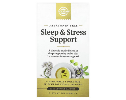 Solgar, Sleep & Stress Support, 60 Vegetable Capsules Solgar, Sleep & Stress Support, 60 Vegetable Capsules