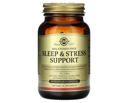 Solgar, Sleep & Stress Support, 60 Vegetable Capsules Solgar, Sleep & Stress Support, 60 Vegetable Capsules