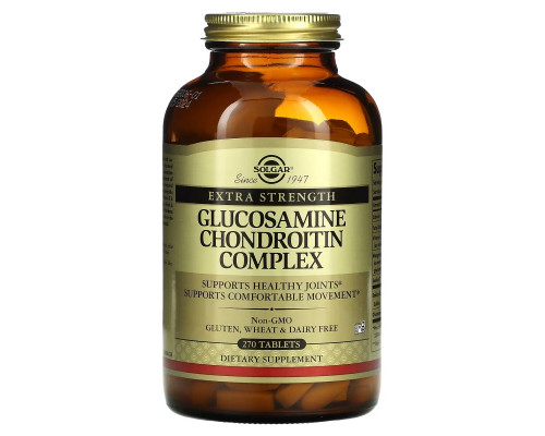 Solgar, Glucosamine Chondroitin Complex, Extra Strength , 270 Tablets Solgar, Glucosamine Chondroitin Complex, Extra Strength , 270 Tablets